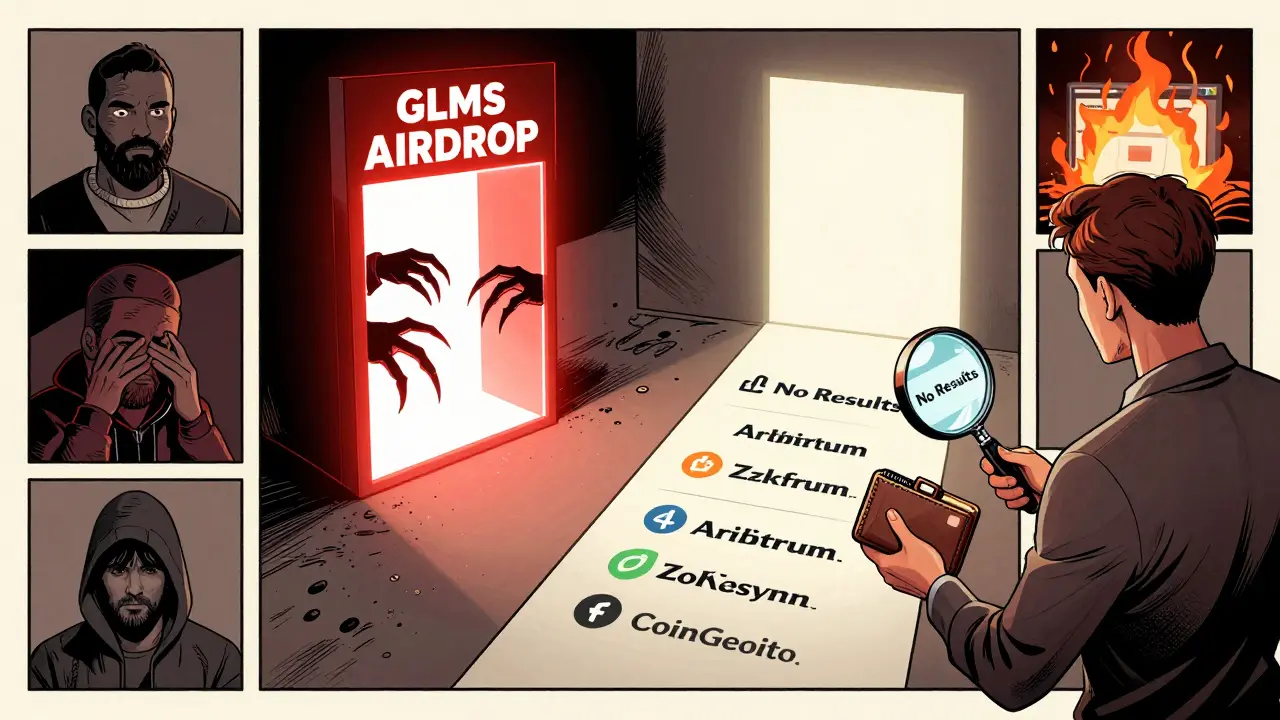 An investor choosing between a dangerous fake airdrop portal and a safe path to verified crypto platforms.