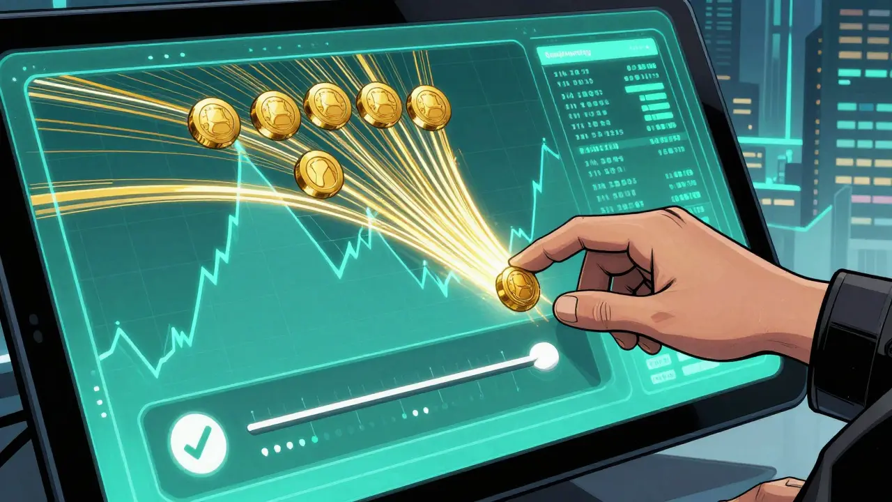 Liquidity provider adjusting price ranges with one-click tool on Starknet DEX