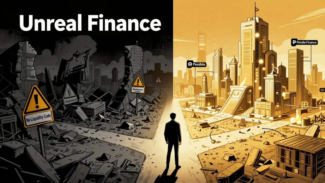 Graphic novel showing investor choosing between failed project and viable alternative.