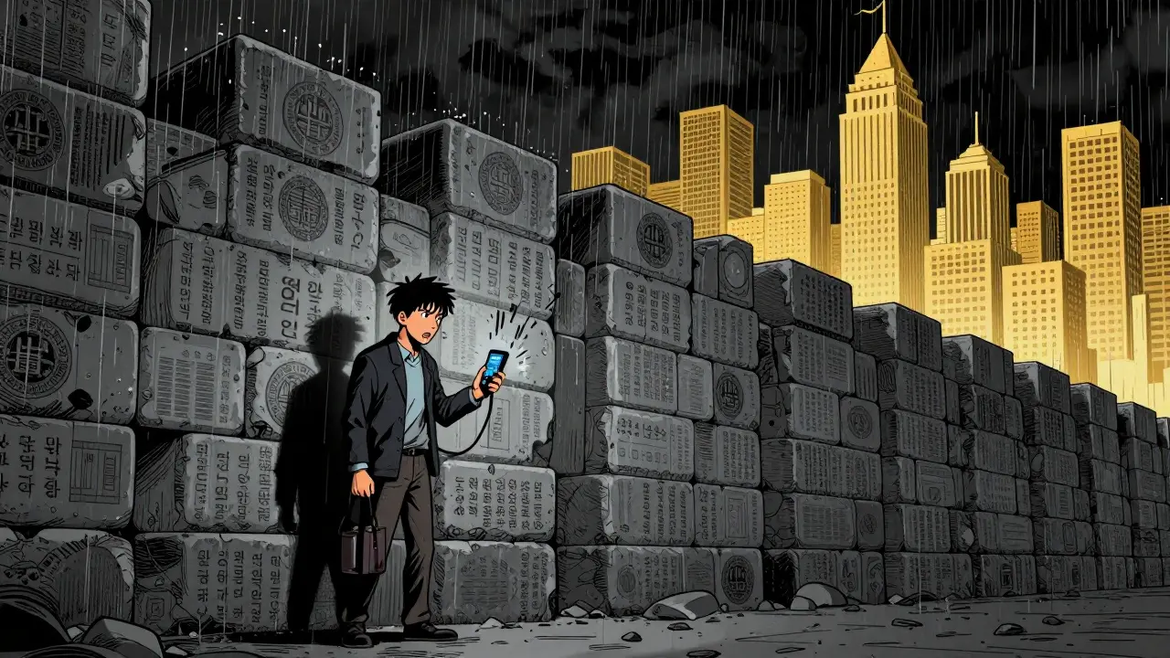 Trader blocked by a wall of regulations preventing cross-border crypto arbitrage