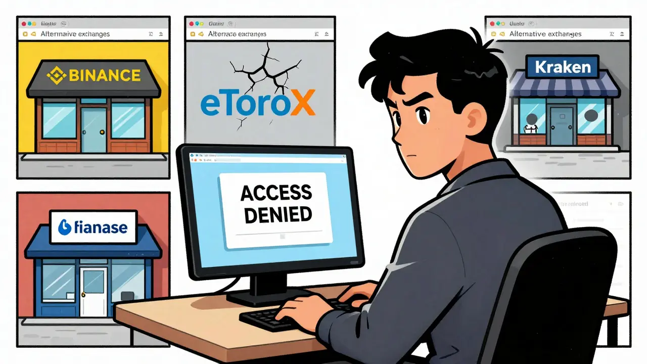 Trader finding alternative crypto exchanges after eToroX rejection
