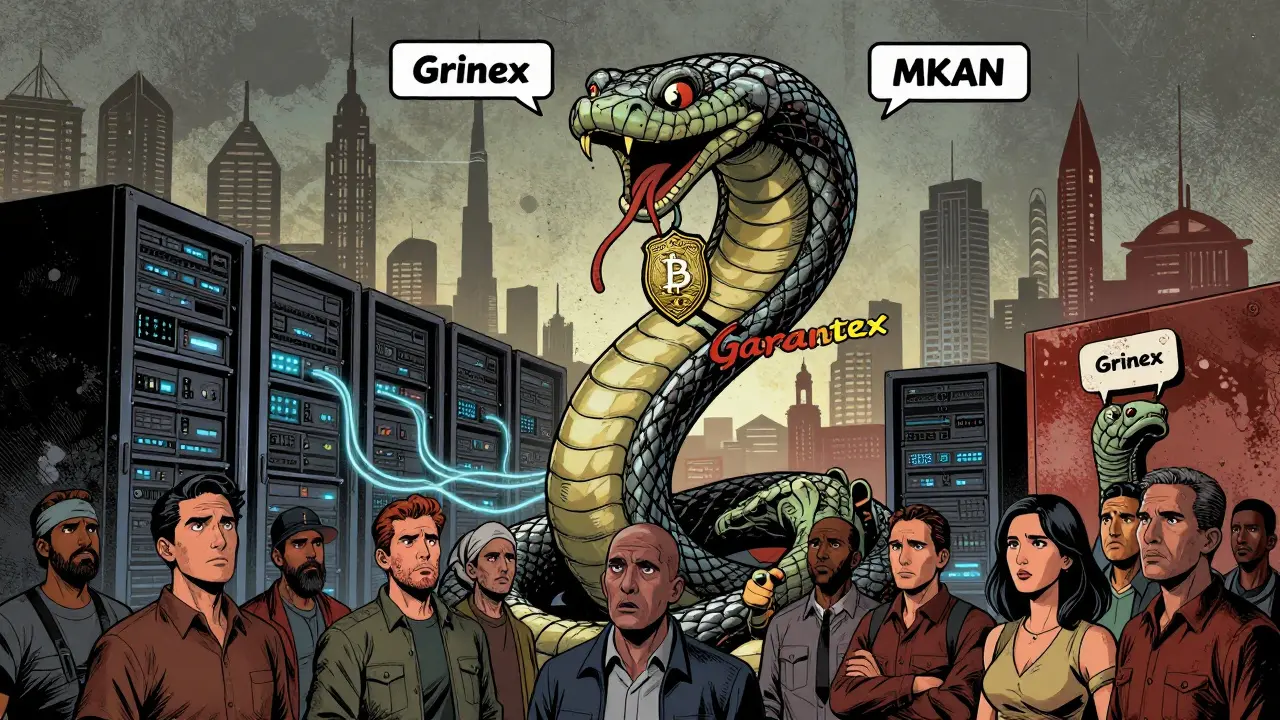 Hydra-like exchange regrowing heads after sanction
