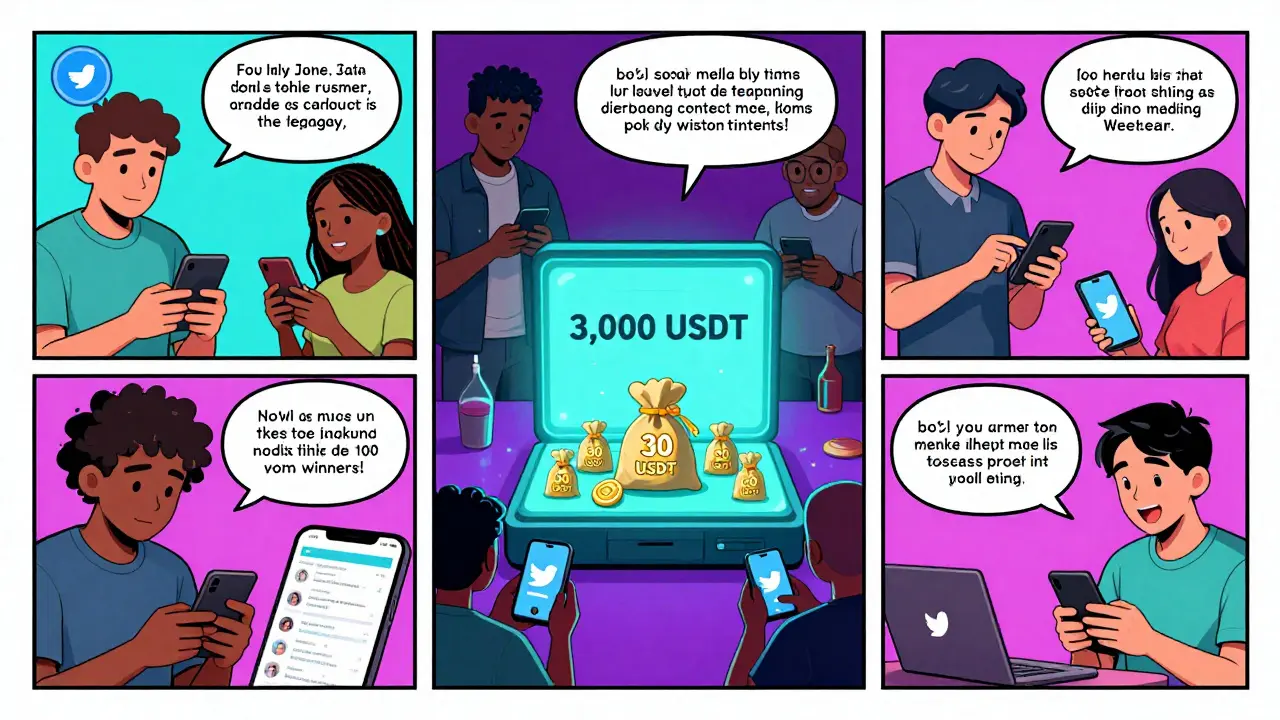 Historic 2021 airdrop distribution scene in comic style