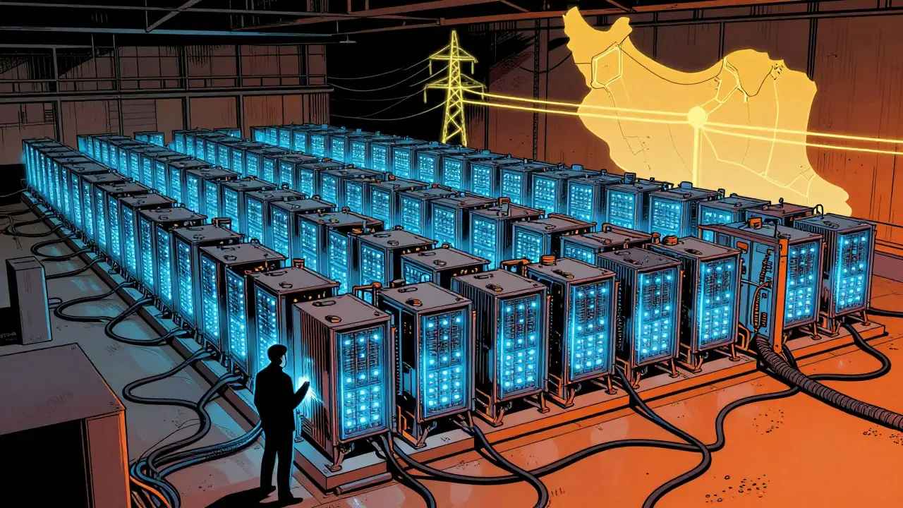 Industrial Bitcoin mining farm in Iran under government inspection