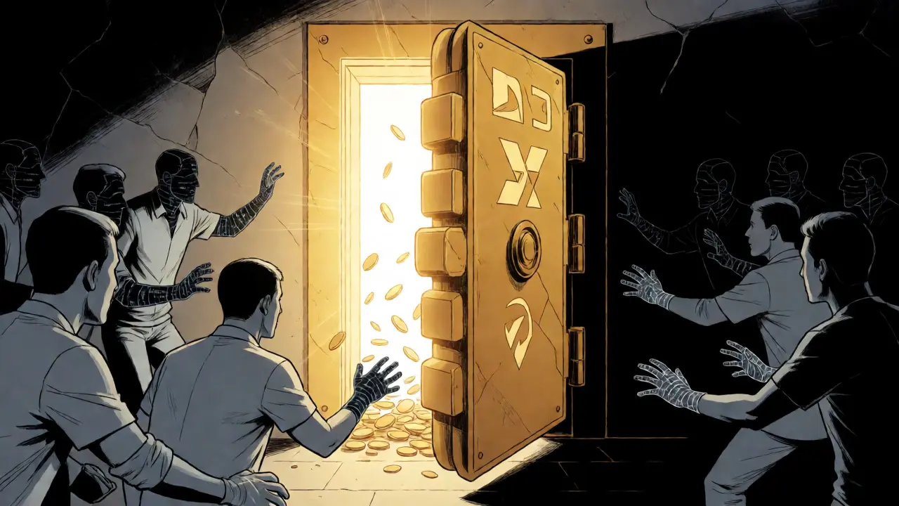 Golden vault opening to reveal scarce MetaGear tokens